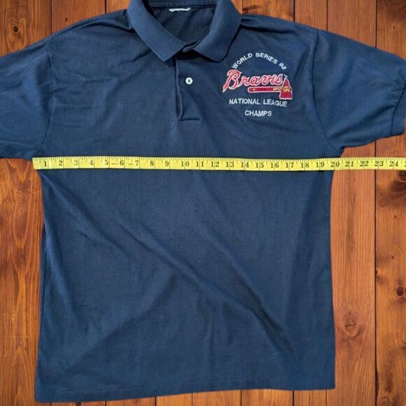 Vintage Atlanta Braves 1992 MLB World Series  Embroidered Polo Shirt M - Picture 5 of 5